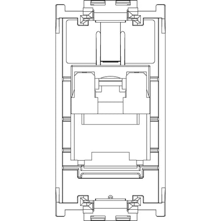Vimar 8000 Series RJ45 Netsafe Outlet, T568A/B Universal Wiring — Quality Boat Parts