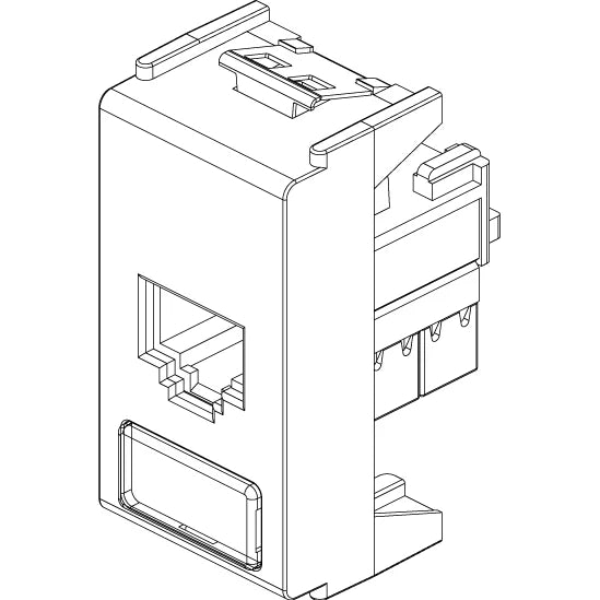 Vimar 8000 Series RJ45 Netsafe Outlet, T568A/B Universal Wiring — Quality Boat Parts