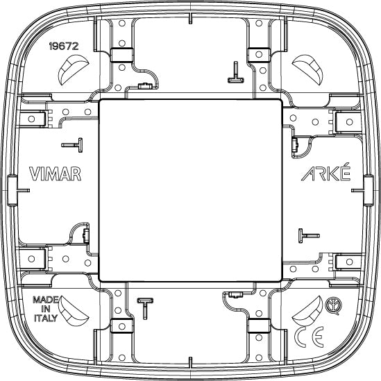 Vimar Arké 19672 2-Module Round Cover Plate — Quality Boat Parts