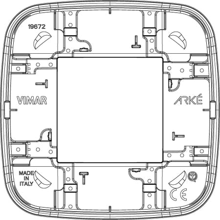 Vimar Arké 19672 2-Module Round Cover Plate — Quality Boat Parts