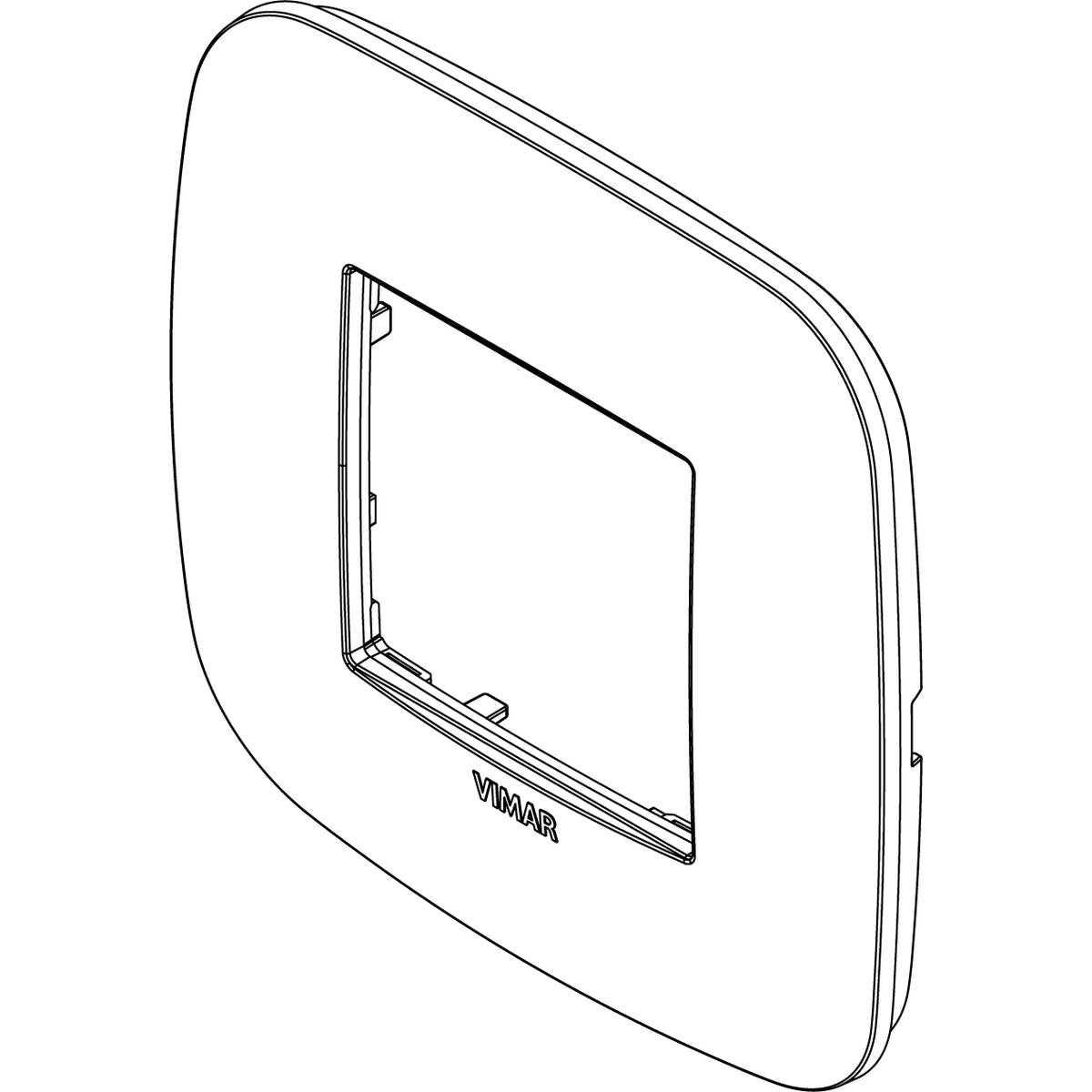 Vimar Arké 19672 2-Module Round Cover Plate — Quality Boat Parts