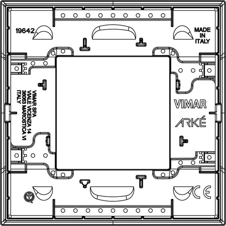Vimar Arké Classic 2-Module Cover Plate, 90 x 90 mm — Quality Boat Parts
