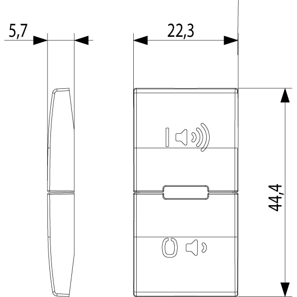 Vimar EIKON Spare 1-Module Interchangeable Button, Thermoplastic — Quality Boat Parts