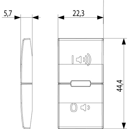 Vimar EIKON Spare 1-Module Interchangeable Button, Thermoplastic — Quality Boat Parts