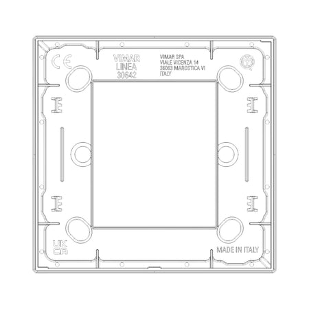 Vimar LINEA 2-Module Cover Plate, 90 x 88 mm, Horizontal/Vertical Mounting — Quality Boat Parts