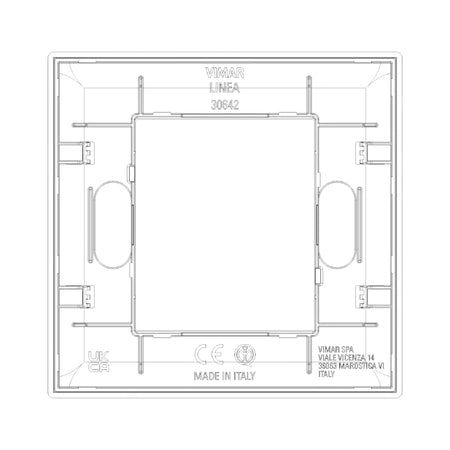 Vimar LINEA 2-Module Cover Plate, 90 x 88 mm, Horizontal/Vertical Mounting — Quality Boat Parts