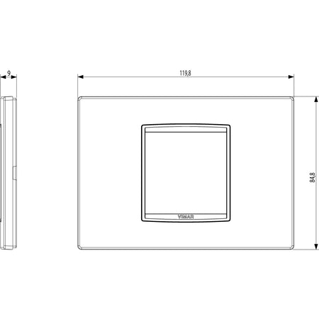 Vimar Eikon Classic Cover Plate, 2-Central-Module, Horizontal/Vertical Mount — Quality Boat Parts