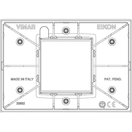 Vimar Eikon Classic Cover Plate, 2-Central-Module, Horizontal/Vertical Mount — Quality Boat Parts