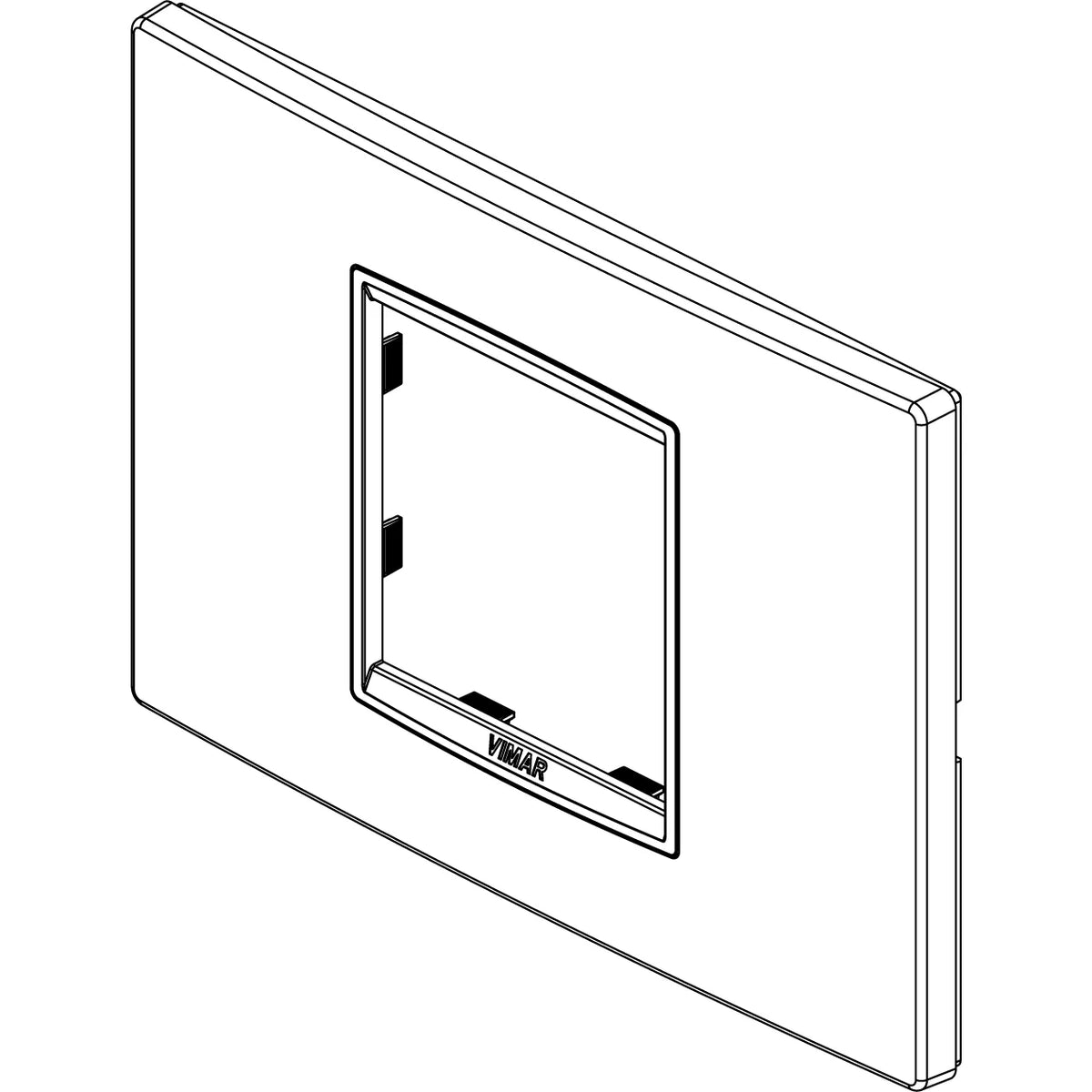 Vimar Eikon Classic Cover Plate, 2-Central-Module, Horizontal/Vertical Mount — Quality Boat Parts