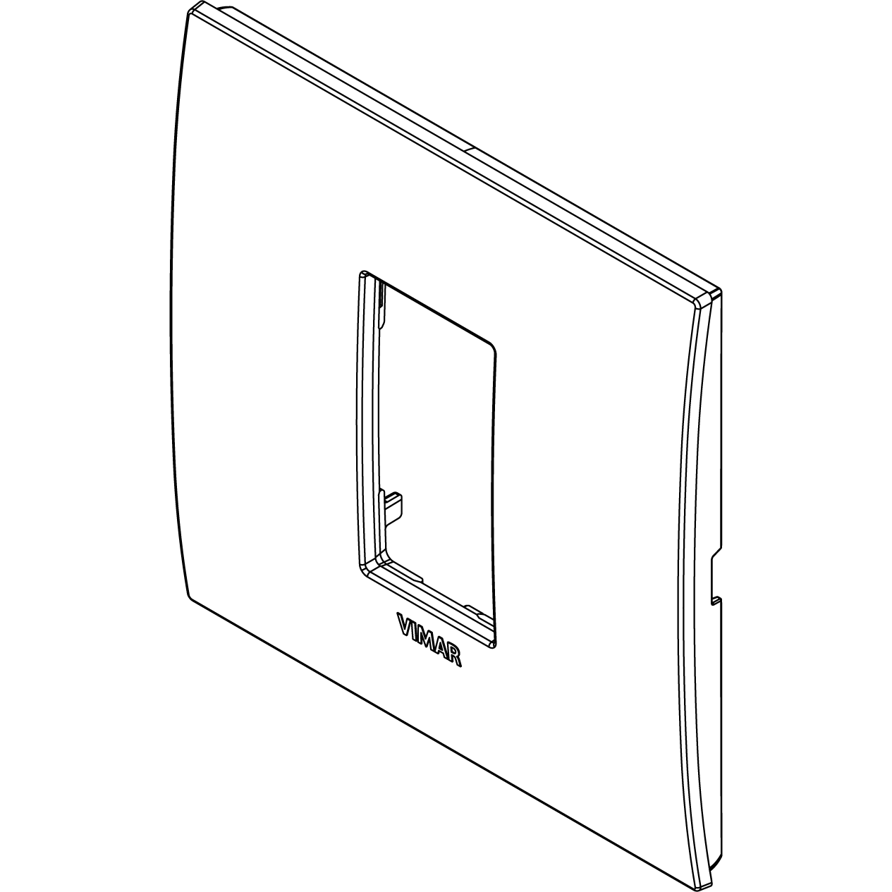 Vimar Arké Classic 1-Module Cover Plate, 90 x 90 mm — Quality Boat Parts