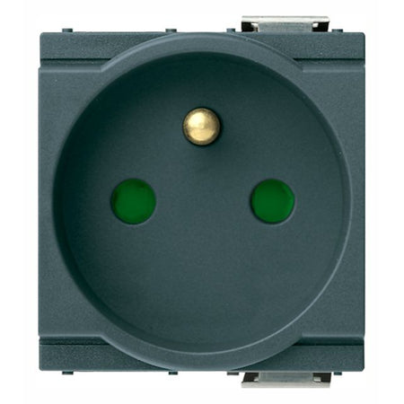 Vimar Idea SICURY French Standard Socket Outlet, 2P+E, 16A 250V, IP20, 2-Module, Flush Mount, Screw Terminal, Enhanced Contact Protection — Quality Boat Parts