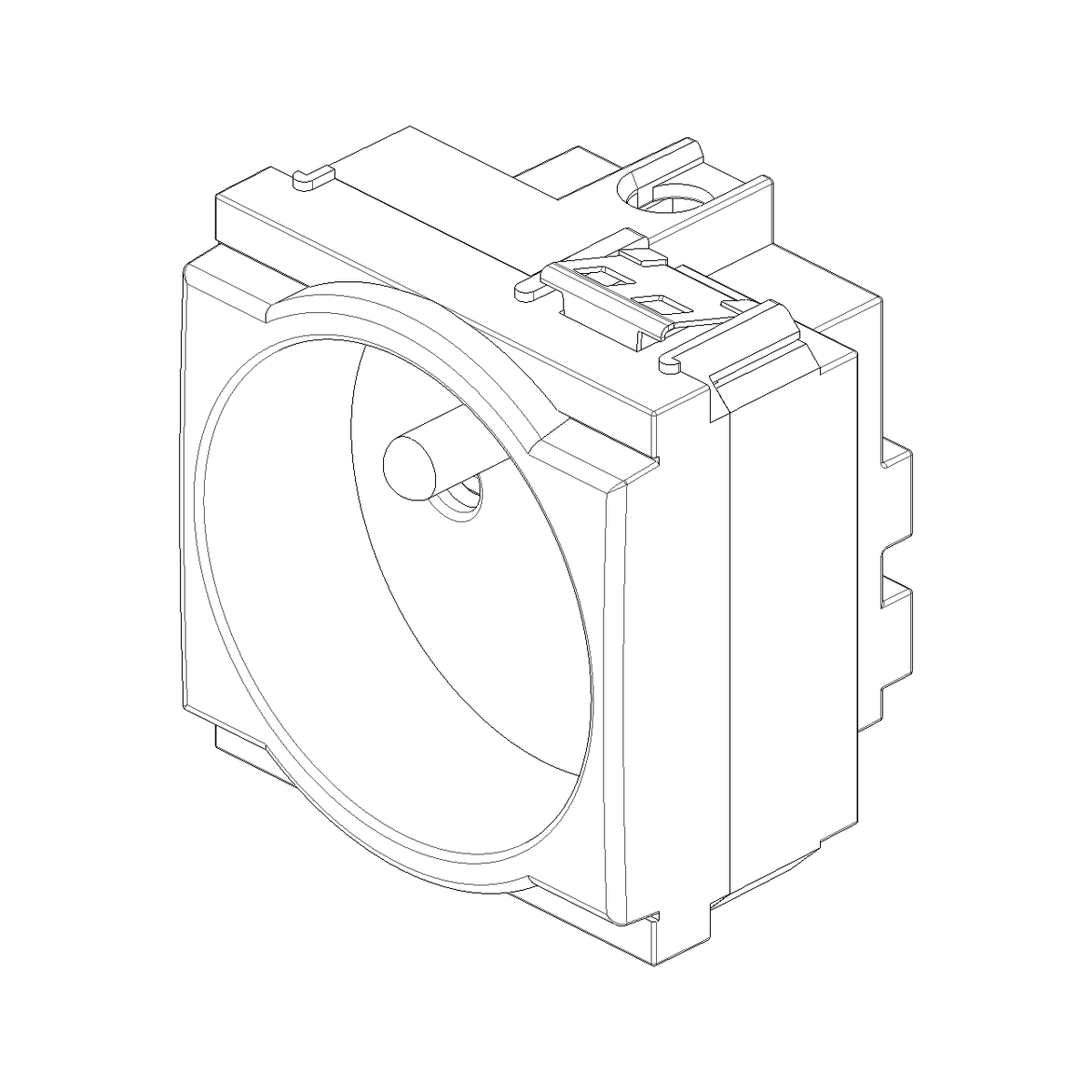 Vimar Idea SICURY French Standard Socket Outlet, 2P+E, 16A 250V, IP20, 2-Module, Flush Mount, Screw Terminal, Enhanced Contact Protection — Quality Boat Parts