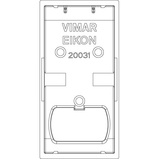 Vimar Eikon 1-Module Interchangeable Rocker Button, Lightable Symbol, IP40 — Quality Boat Parts