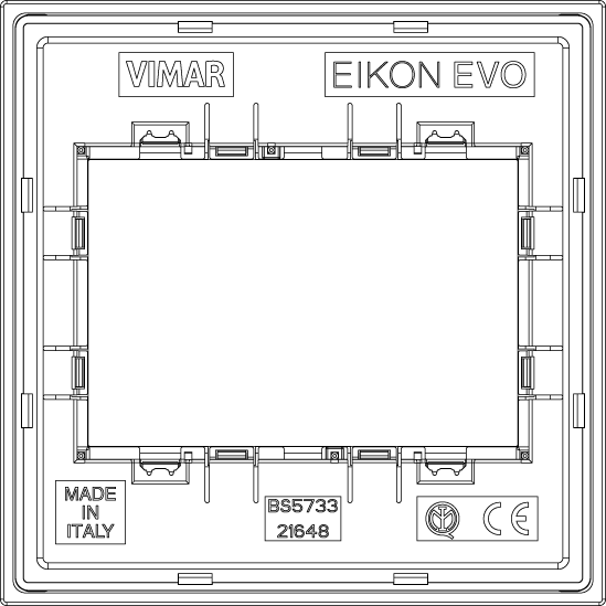 Vimar Eikon EVO British Standard 3-Module Cover Plate — Quality Boat Parts