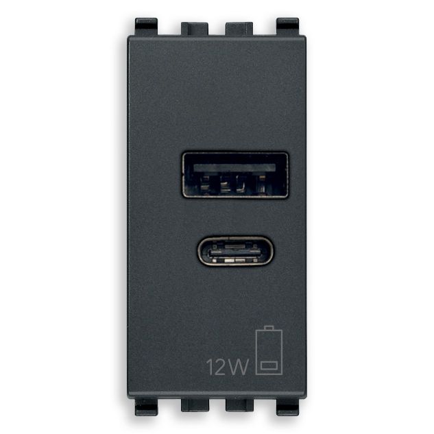 Vimar Eikon 20292 USB Power Supply Unit, 120-240V AC, Flush Mount, 1-Module — Quality Boat Parts