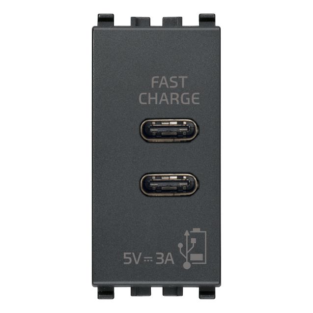 Vimar Eikon 20292 USB Power Supply Unit, 120-240V AC, Flush Mount, 1-Module — Quality Boat Parts