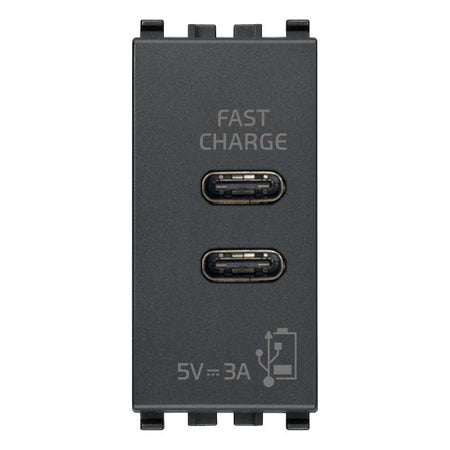 Vimar Eikon 20292 USB Power Supply Unit, 120-240V AC, Flush Mount, 1-Module — Quality Boat Parts