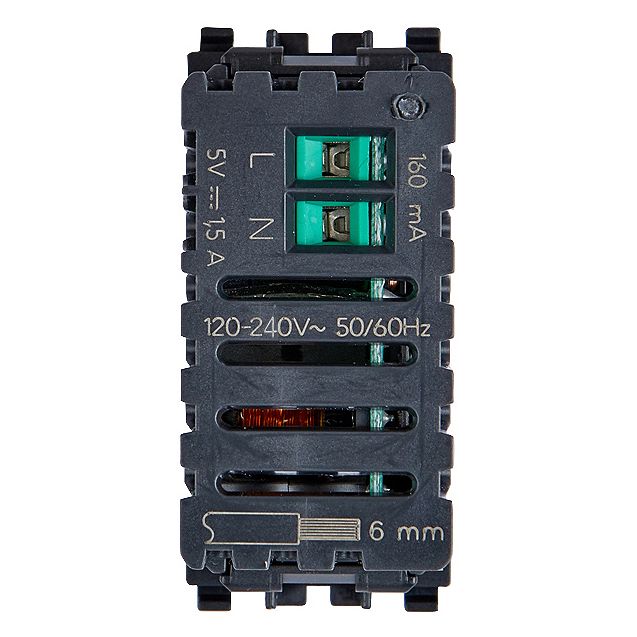 Vimar Eikon 20292 USB Power Supply Unit, 120-240V AC, Flush Mount, 1-Module — Quality Boat Parts