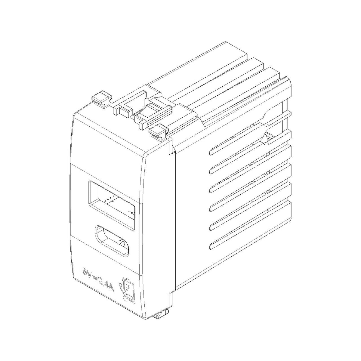 Vimar Eikon 20292 USB Power Supply Unit, 120-240V AC, Flush Mount, 1-Module — Quality Boat Parts