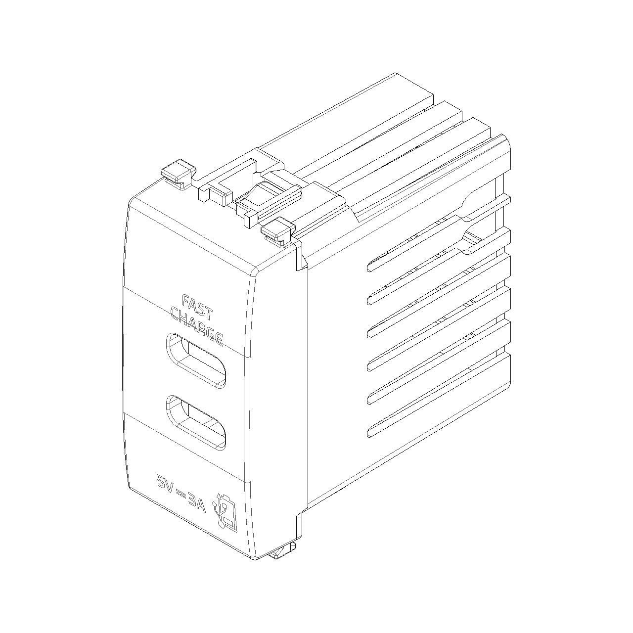 Vimar Eikon 20292 USB Power Supply Unit, 120-240V AC, Flush Mount, 1-Module — Quality Boat Parts