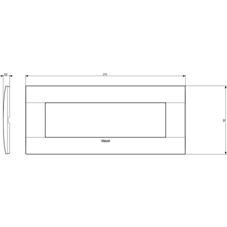 Vimar Arké Classic 7-Module Cover Plate, For 19617 Frame, 210 x 90 mm — Quality Boat Parts