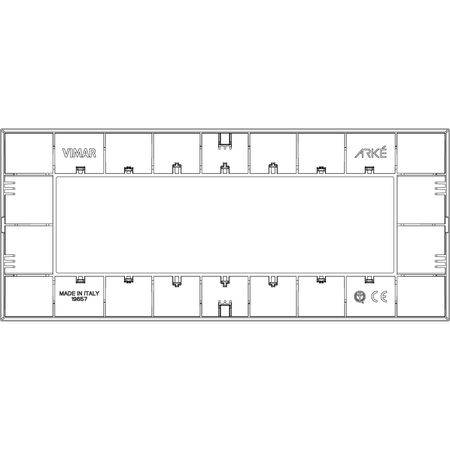 Vimar Arké Classic 7-Module Cover Plate, For 19617 Frame, 210 x 90 mm — Quality Boat Parts