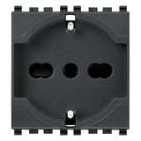 Vimar Eikon SICURY Universal Socket Outlet, 2P+E 16A 250V, Italian P40, 2 Module — Quality Boat Parts