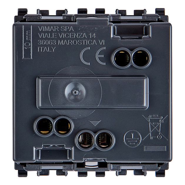 Vimar Eikon SICURY Universal Socket Outlet, 2P+E 16A 250V, Italian P40, 2 Module — Quality Boat Parts
