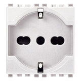 Vimar Eikon SICURY Universal Socket Outlet, 2P+E 16A 250V, Italian P40, 2 Module — Quality Boat Parts