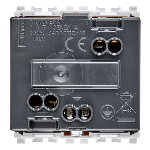 Vimar Eikon SICURY Universal Socket Outlet, 2P+E 16A 250V, Italian P40, 2 Module — Quality Boat Parts