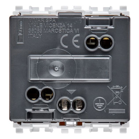 Vimar Eikon SICURY Universal Socket Outlet, 2P+E 16A 250V, Italian P40, 2 Module — Quality Boat Parts