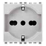 Vimar Eikon SICURY Universal Socket Outlet, 2P+E 16A 250V, Italian P40, 2 Module — Quality Boat Parts