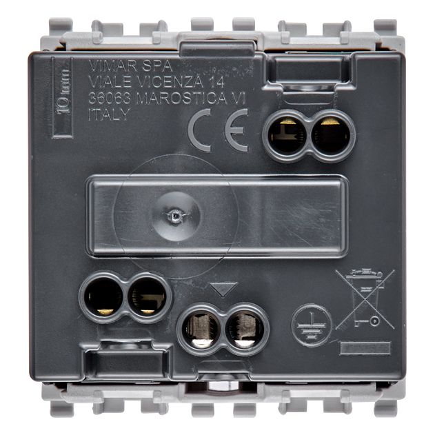 Vimar Eikon SICURY Universal Socket Outlet, 2P+E 16A 250V, Italian P40, 2 Module — Quality Boat Parts