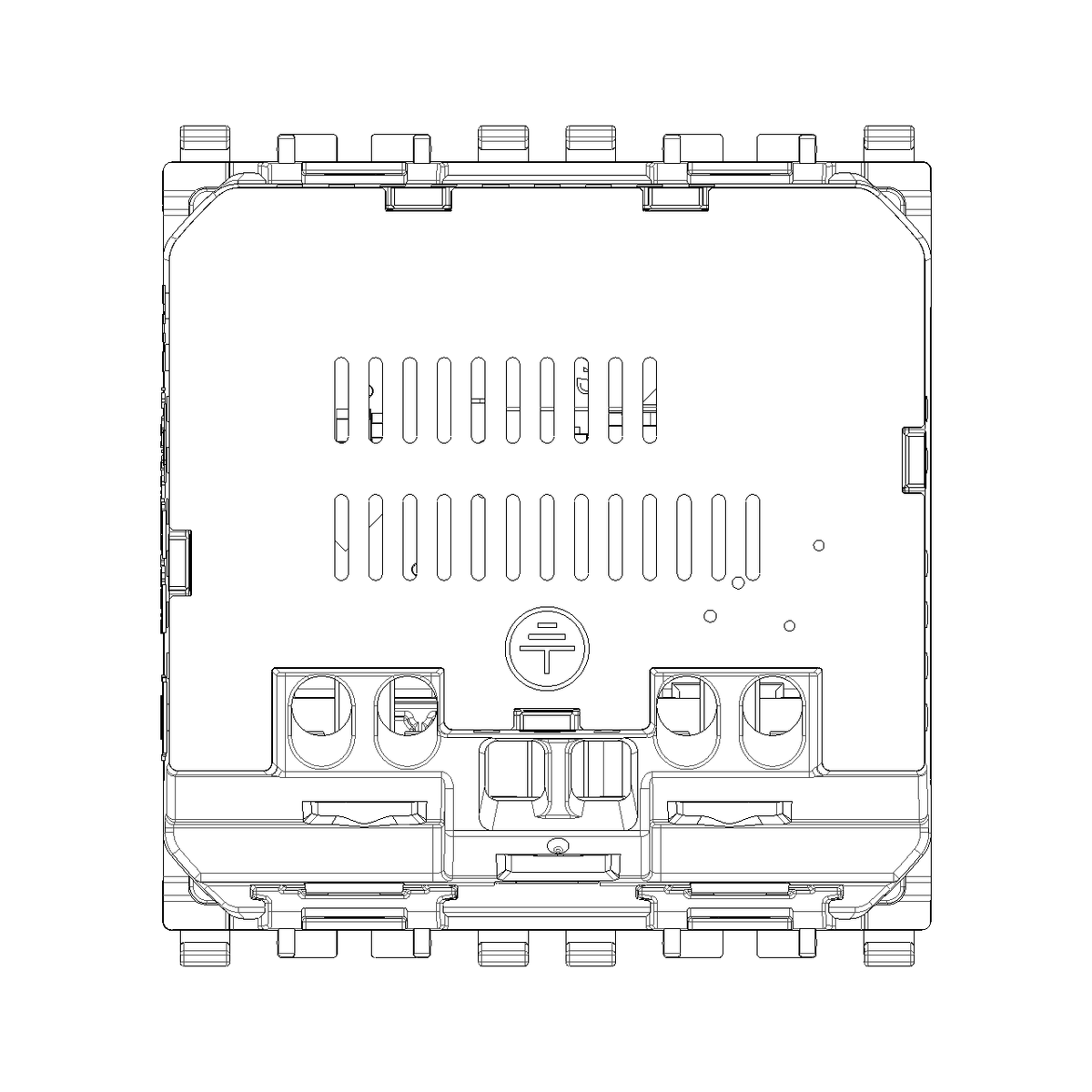Vimar Eikon SICURY Universal Socket Outlet, 2P+E 16A 250V, Italian P40, 2 Module — Quality Boat Parts