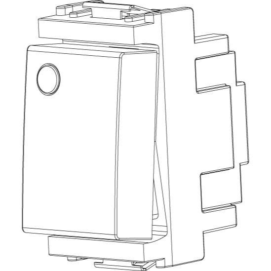 Vimar Idea Reversing Rocker Switch, 1P 16AX 250V, IP40, 1-Module — Quality Boat Parts