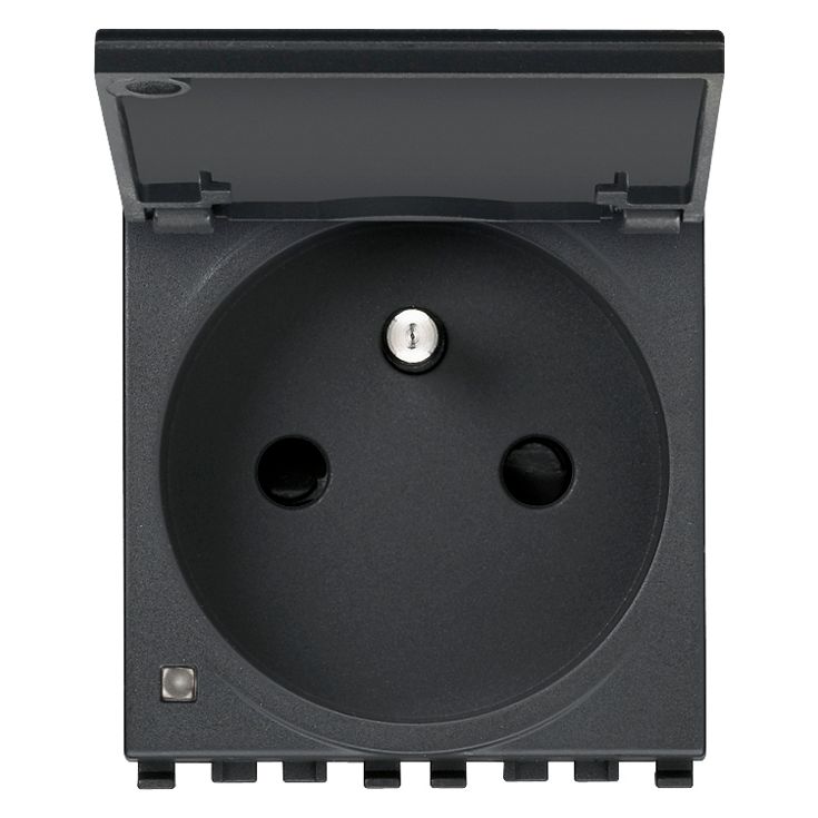 Vimar Eikon SICURY French Standard Socket Outlet, 2P+E 16A 250V, 2-Module — Quality Boat Parts