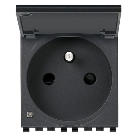 Vimar Eikon SICURY French Standard Socket Outlet, 2P+E 16A 250V, 2-Module — Quality Boat Parts