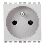 Vimar Eikon SICURY French Standard Socket Outlet, 2P+E 16A 250V, 2-Module — Quality Boat Parts