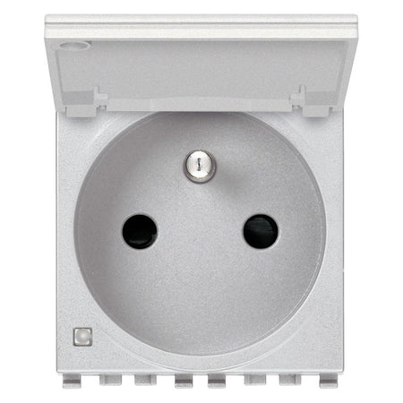 Vimar Eikon SICURY French Standard Socket Outlet, 2P+E 16A 250V, 2-Module — Quality Boat Parts