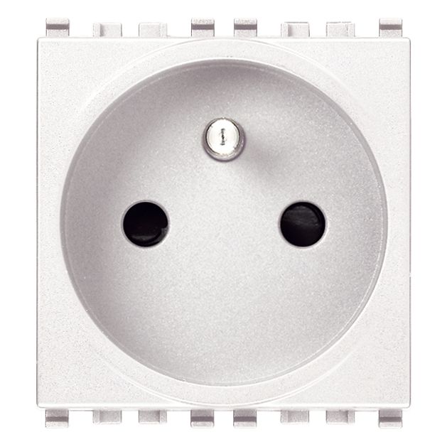 Vimar Eikon SICURY French Standard Socket Outlet, 2P+E 16A 250V, 2-Module — Quality Boat Parts