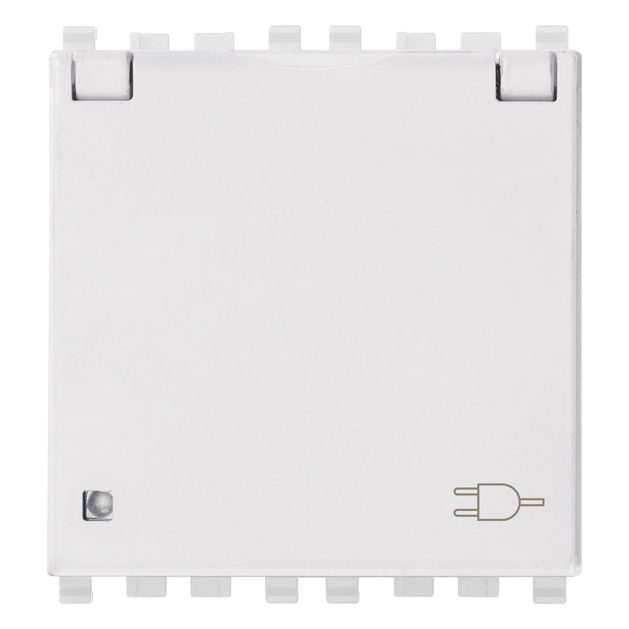 Vimar Eikon SICURY French Standard Socket Outlet, 2P+E 16A 250V, 2-Module — Quality Boat Parts