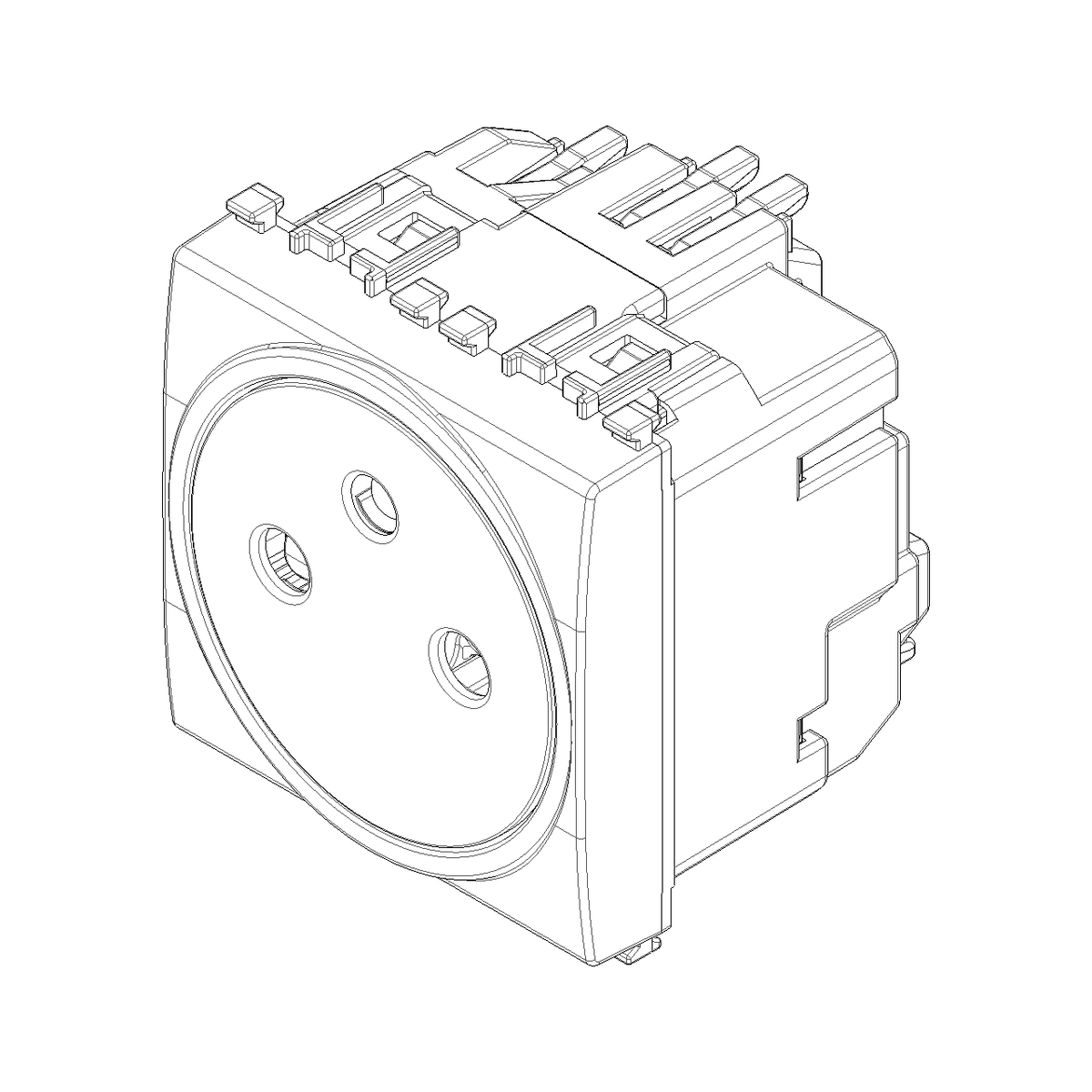 Vimar Eikon SICURY French Standard Socket Outlet, 2P+E 16A 250V, 2-Module — Quality Boat Parts