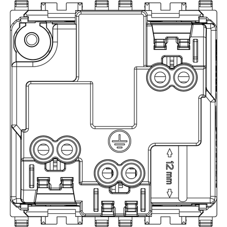 Vimar Eikon SICURY French Standard Socket Outlet, 2P+E 16A 250V, 2-Module — Quality Boat Parts