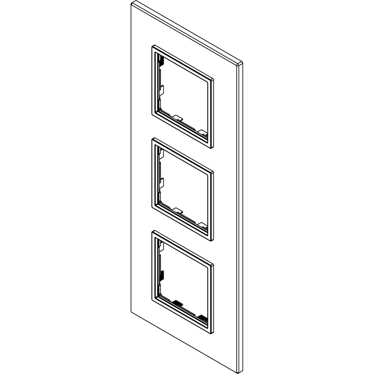 Vimar Eikon EVO 6-Module Cover Plate, 2+2+2 Layout, 71mm Centers — Quality Boat Parts