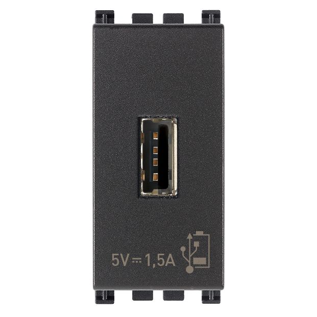 Vimar Arké USB Charging Outlet, 120-240V AC, 1 Module — Quality Boat Parts