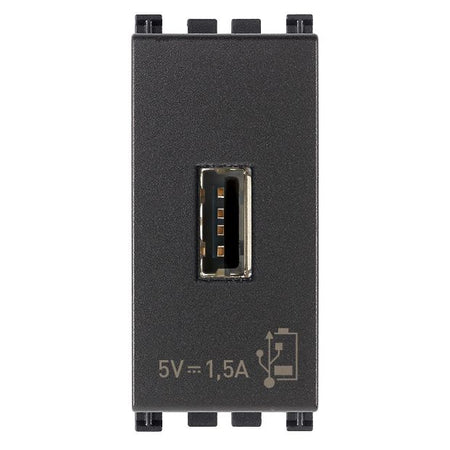 Vimar Arké USB Charging Outlet, 120-240V AC, 1 Module — Quality Boat Parts