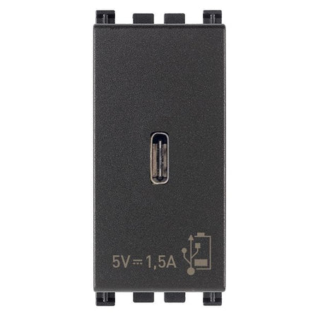 Vimar Arké USB Charging Outlet, 120-240V AC, 1 Module — Quality Boat Parts