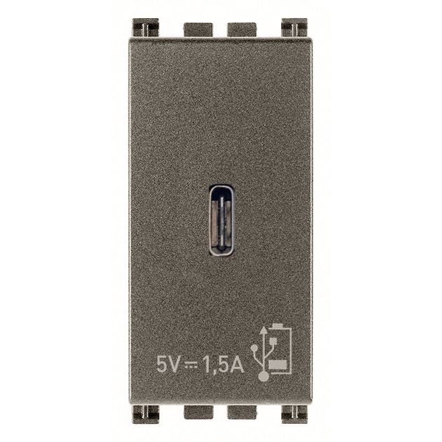 Vimar Arké USB Charging Outlet, 120-240V AC, 1 Module — Quality Boat Parts