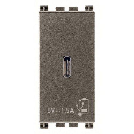 Vimar Arké USB Charging Outlet, 120-240V AC, 1 Module — Quality Boat Parts