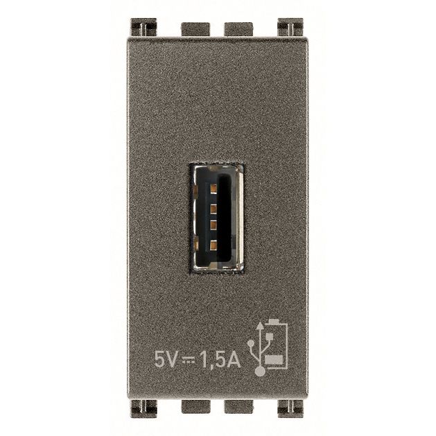 Vimar Arké USB Charging Outlet, 120-240V AC, 1 Module — Quality Boat Parts